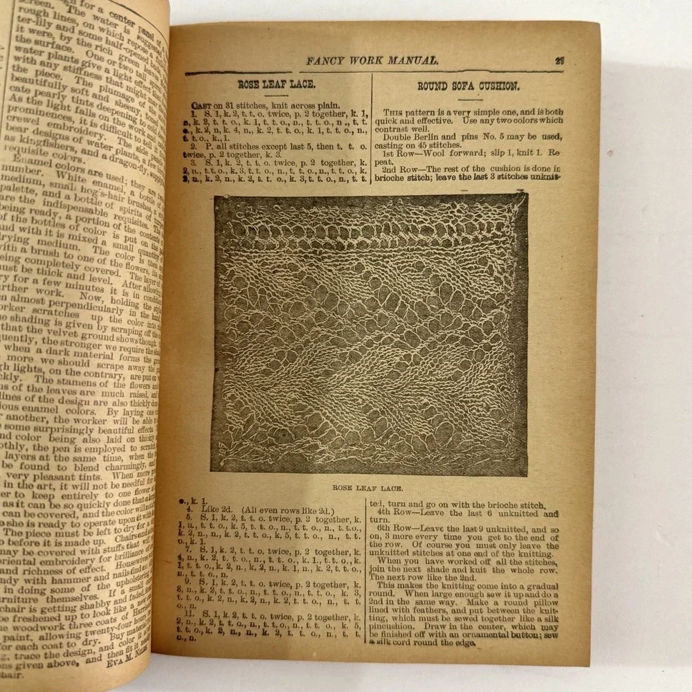 1893 Ladies Model Fancy Work Manual F.M. Lupton Victorian Knitting Crochet Lace